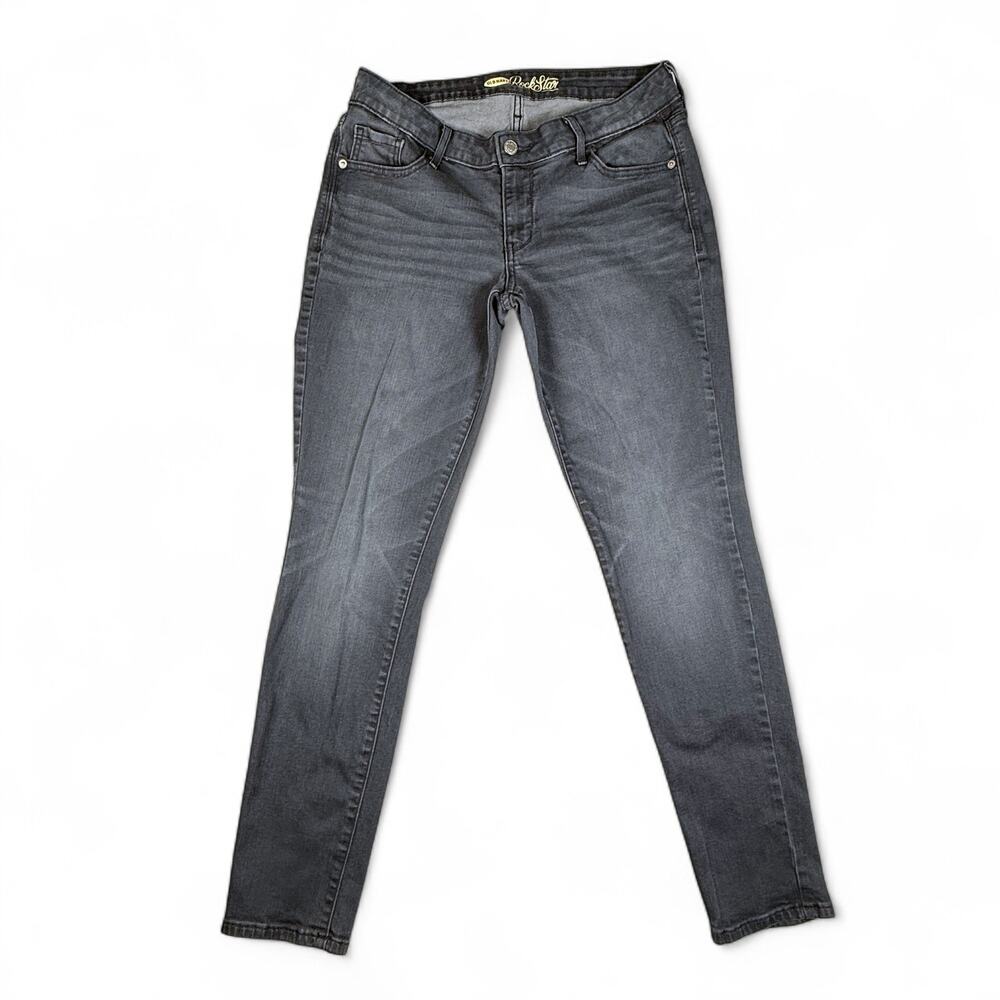 Old Navy Rockstar Low Rise Skinny Jeans Gray Blue Denim Women 12